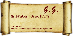 Grifaton Gracián névjegykártya